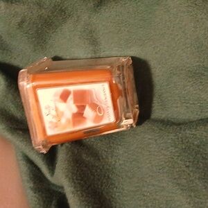 Salty Carmel candle with plastic lid